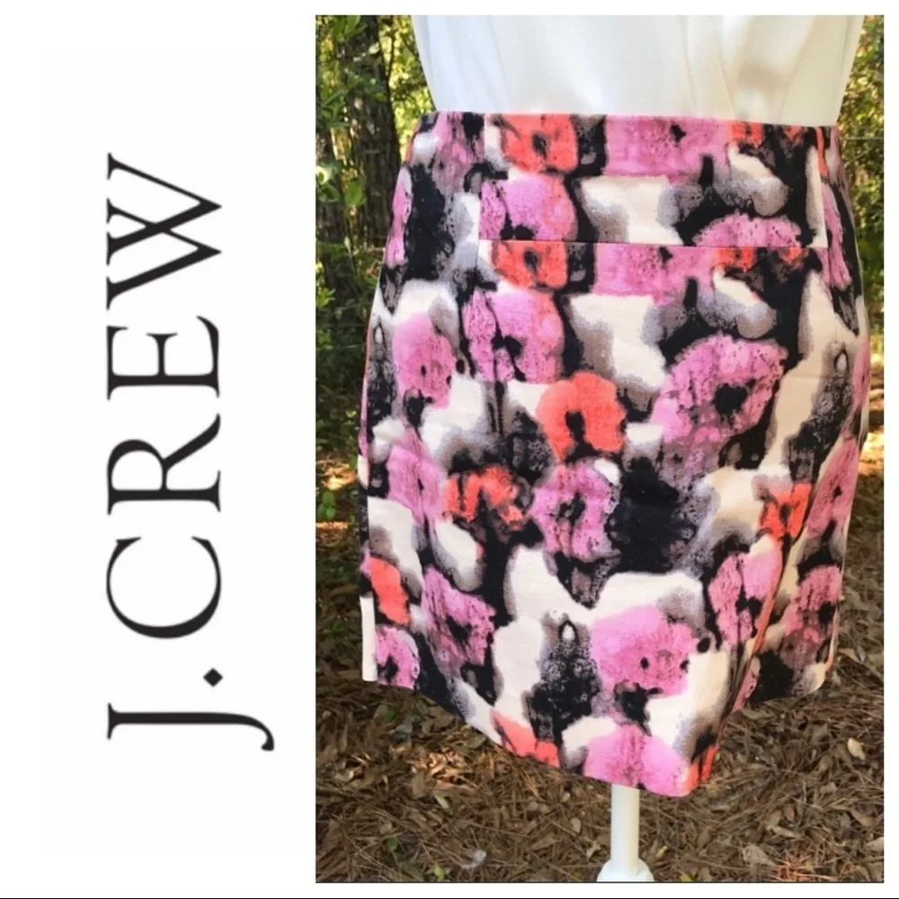 J Crew Floral Mini Skirt Size 4
